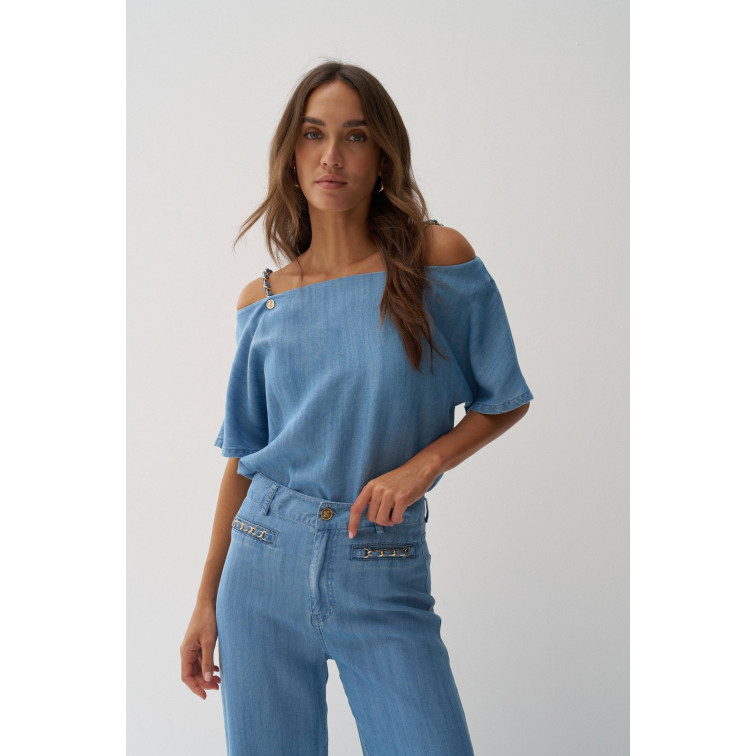 VAQUERO EN LIGHTDENIM MUJER SALSA JEANS FIT WIDE