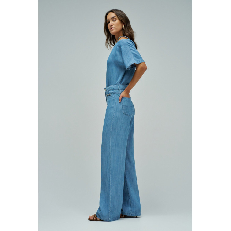 VAQUERO EN LIGHTDENIM MUJER SALSA JEANS FIT WIDE