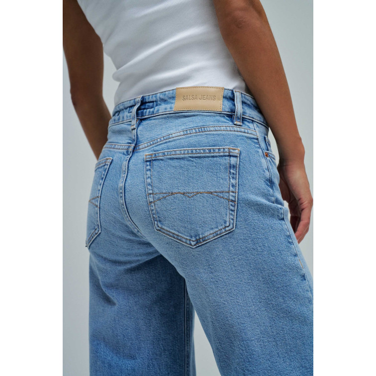 VAQUERO MUJER  SALSA JEANS JEANS LOW RISE WIDE MEDIUM WAS