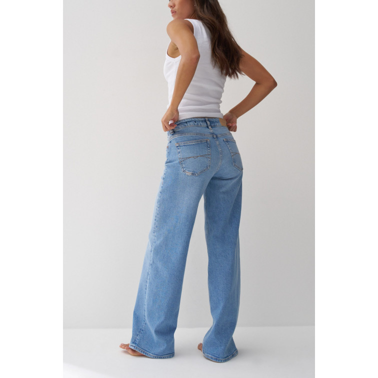 VAQUERO MUJER  SALSA JEANS JEANS LOW RISE WIDE MEDIUM WAS