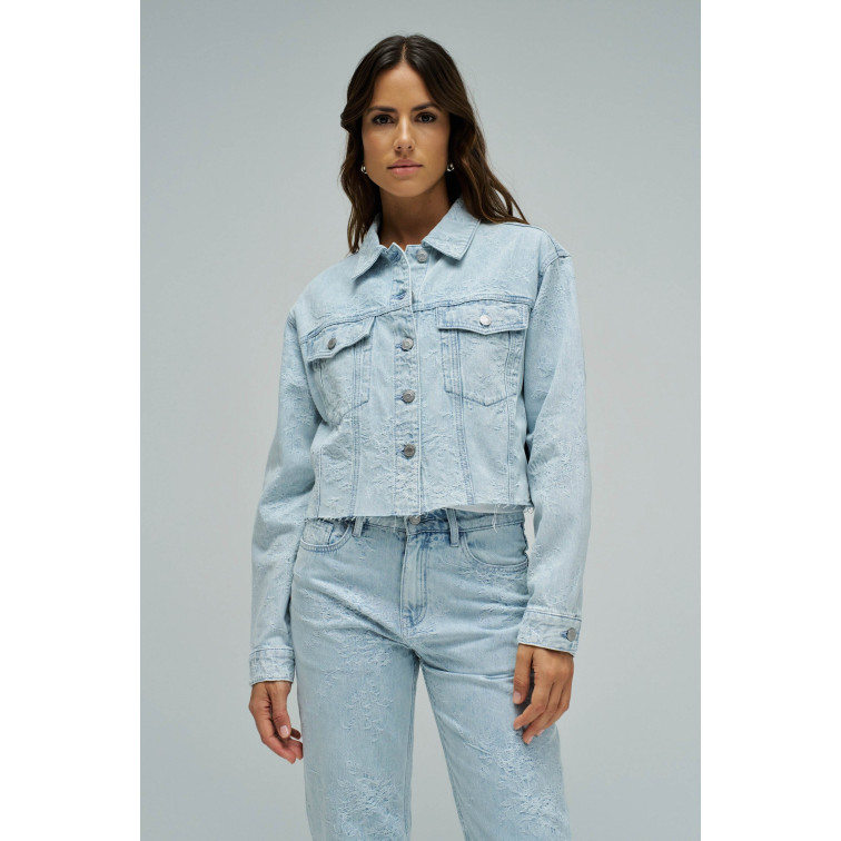 ABRIGO MUJER  SALSA JEANS DENIM OVERSHIRT W/ JAQUARD