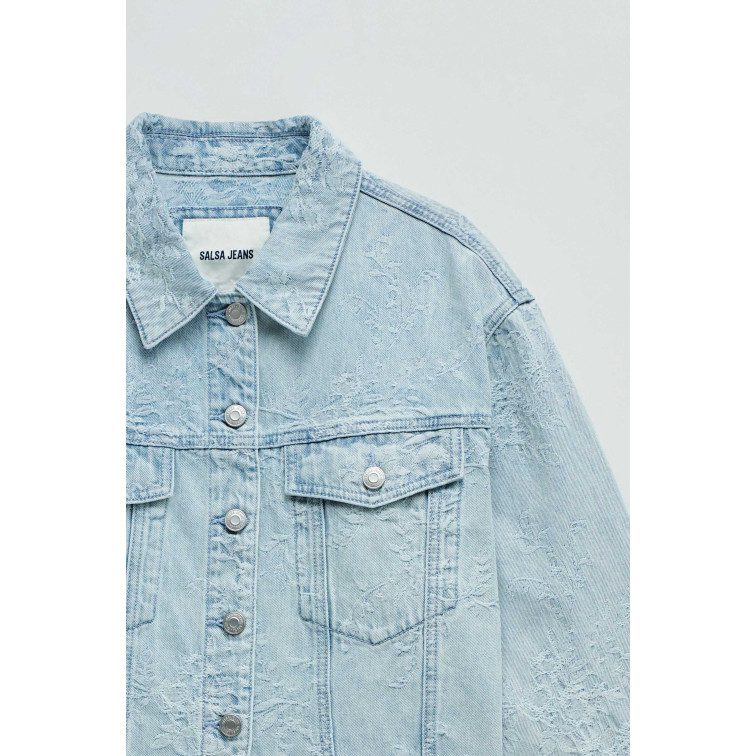 ABRIGO MUJER  SALSA JEANS DENIM OVERSHIRT W/ JAQUARD