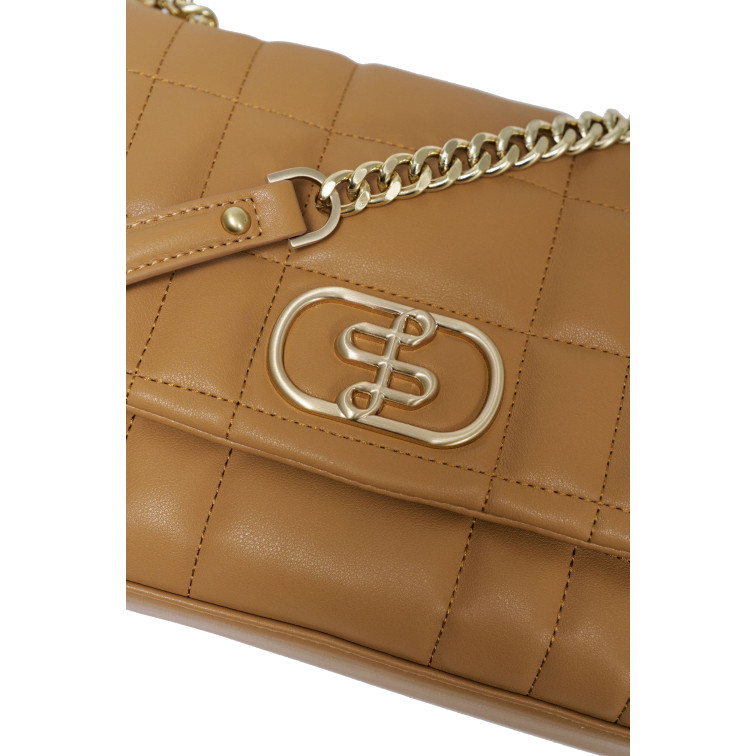 MUJER QUILTED FAKE LEATHER BAG W/ CH 120