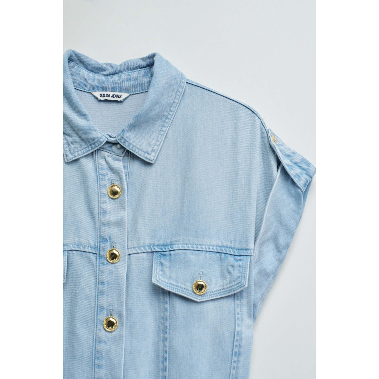 MONO MUJER  SALSA JEANS OVERALL IN LIGHTDENIM