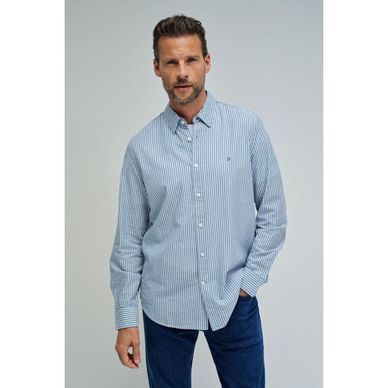 HOMBRE SEERSUCKER SHIRT REGULAR FIT 821