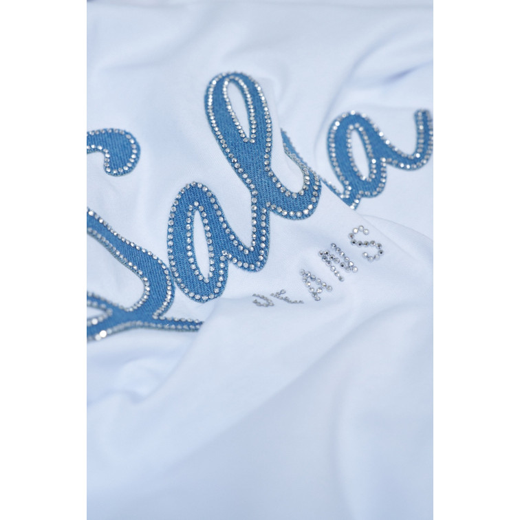 MUJER BRANDING T-SHIRT WITH DENIM AP 001