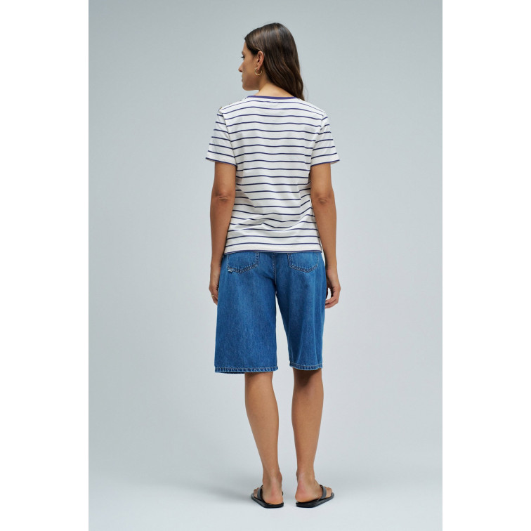 CAMISETA DE RAYAS MUJER SALSA JEANS CON BRANDING