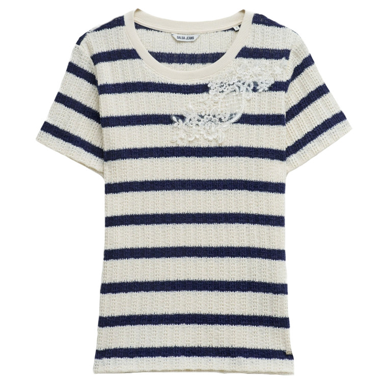 CAMISETA DE PUNTO MUJER SALSA JEANS A RAYAS