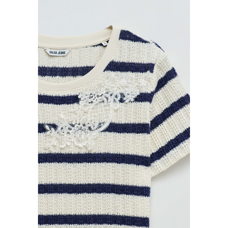 CAMISETA DE PUNTO MUJER SALSA JEANS A RAYAS