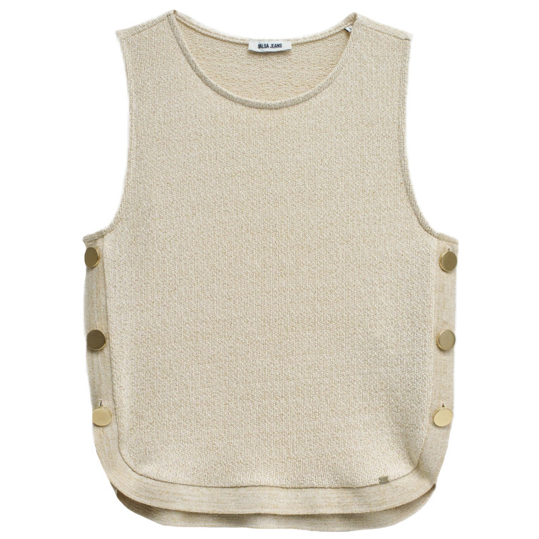TOP DE PUNTO MUJER SALSA JEANS CON LÚREX