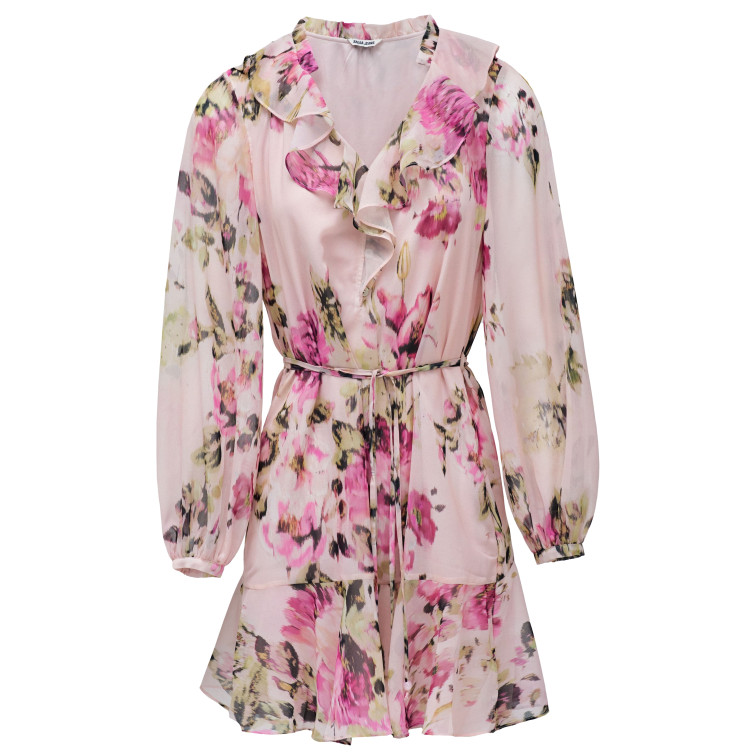 MUJER A-LINE DRESS W/FRONT RUFFLES & 612