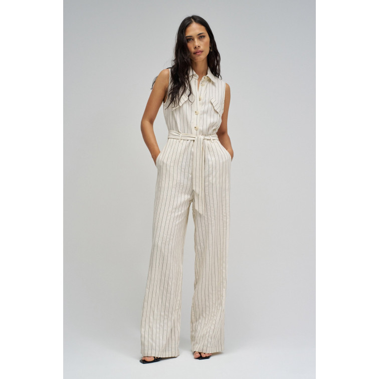 MONO MUJER  SALSA JEANS SLEEVELESS STRIPED JUMPSUIT W/