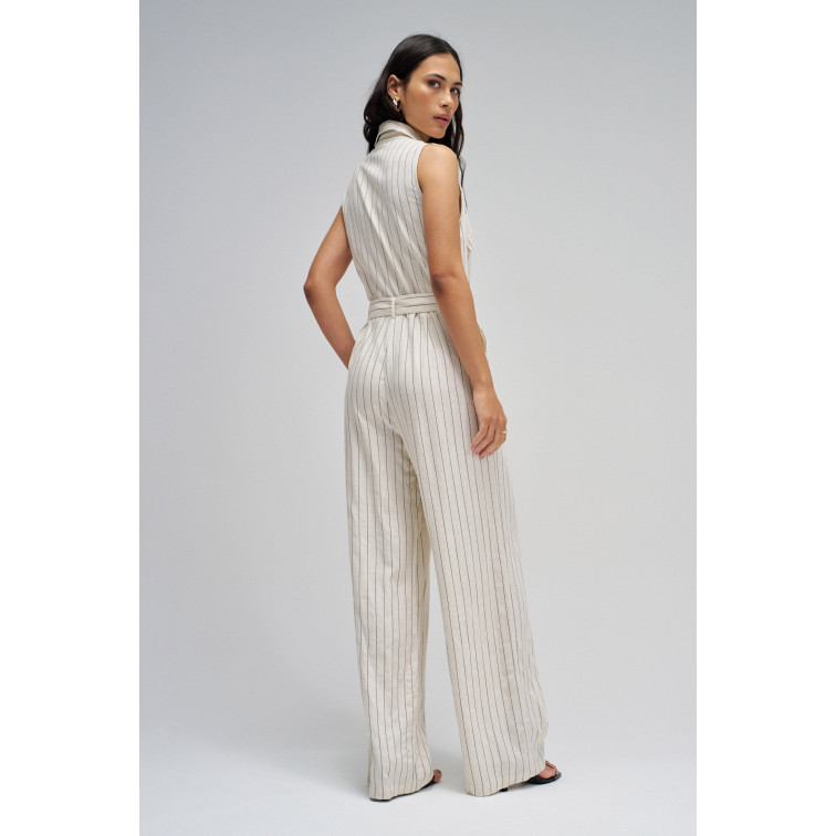 MONO MUJER  SALSA JEANS SLEEVELESS STRIPED JUMPSUIT W/