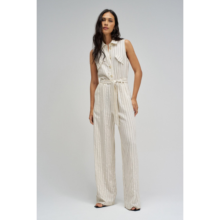 MONO MUJER  SALSA JEANS SLEEVELESS STRIPED JUMPSUIT W/