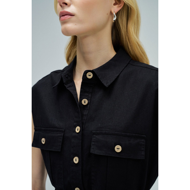 VESTIDO MUJER  SALSA JEANS SLEEVELESS SHIRT DRESS W/ NATU