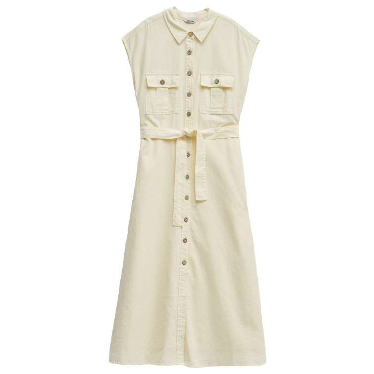 VESTIDO MUJER  SALSA JEANS SLEEVELESS SHIRT DRESS W/ NATU