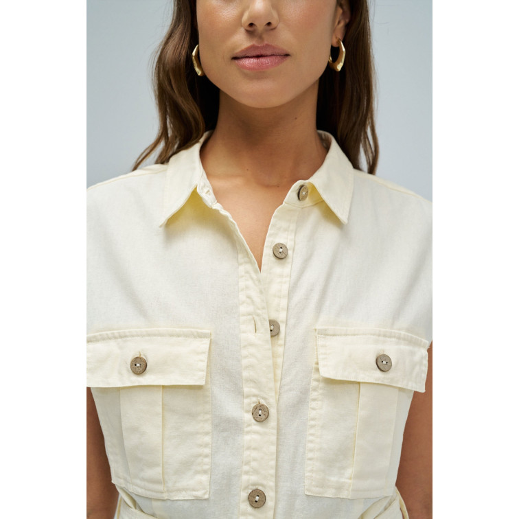 VESTIDO MUJER  SALSA JEANS SLEEVELESS SHIRT DRESS W/ NATU