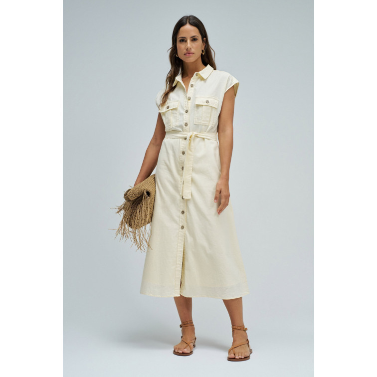 VESTIDO MUJER  SALSA JEANS SLEEVELESS SHIRT DRESS W/ NATU