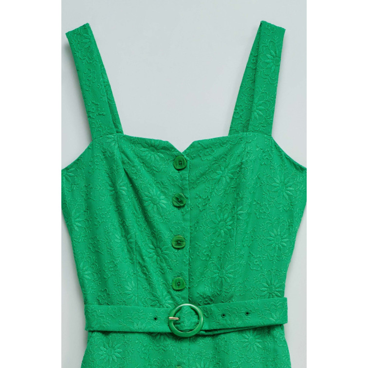 MONO MUJER  SALSA JEANS SPAGHETTI STRAP JUMPSUIT W/ EM
