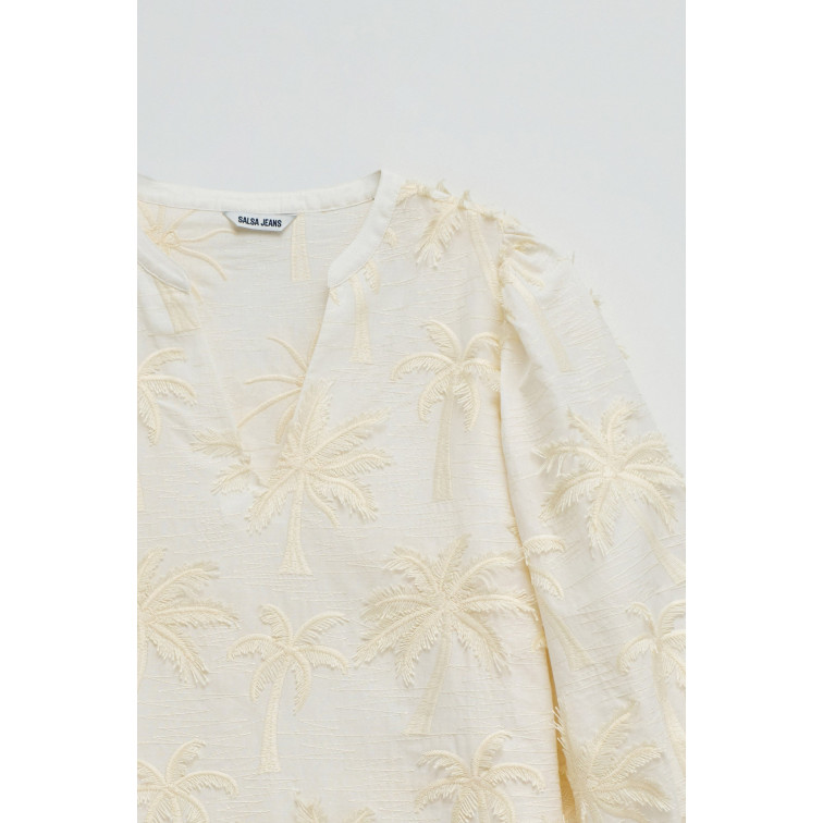 BLUSA MUJER SALSA JEANS CON EFECTO TRIDIMENSIONAL