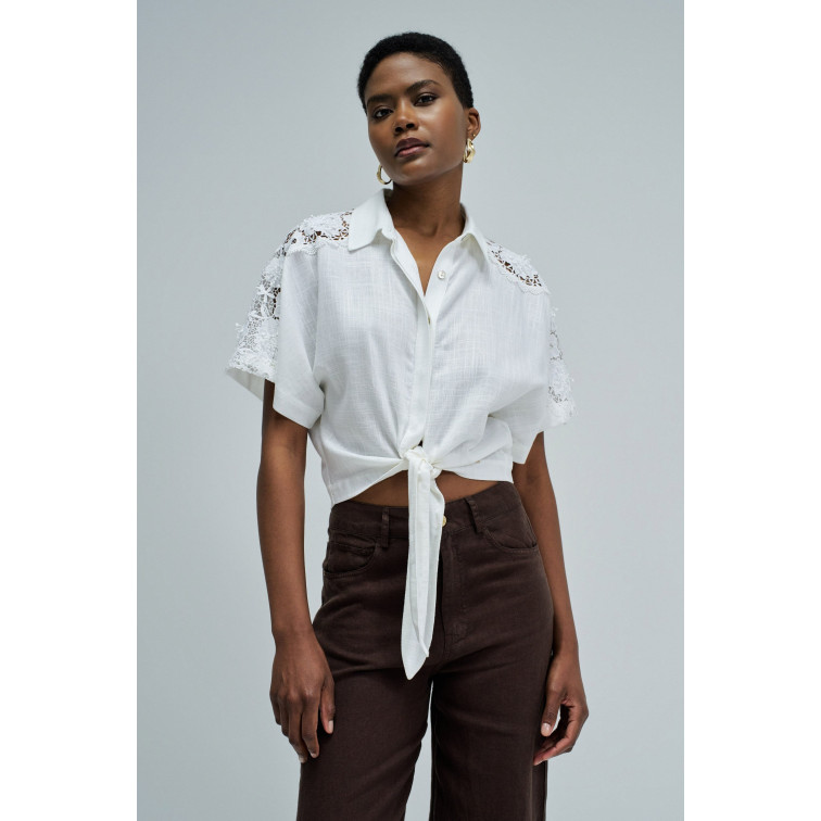 CAMISA MUJER  SALSA JEANS FRONT KNOT SHORT SLEEVE SHIRT