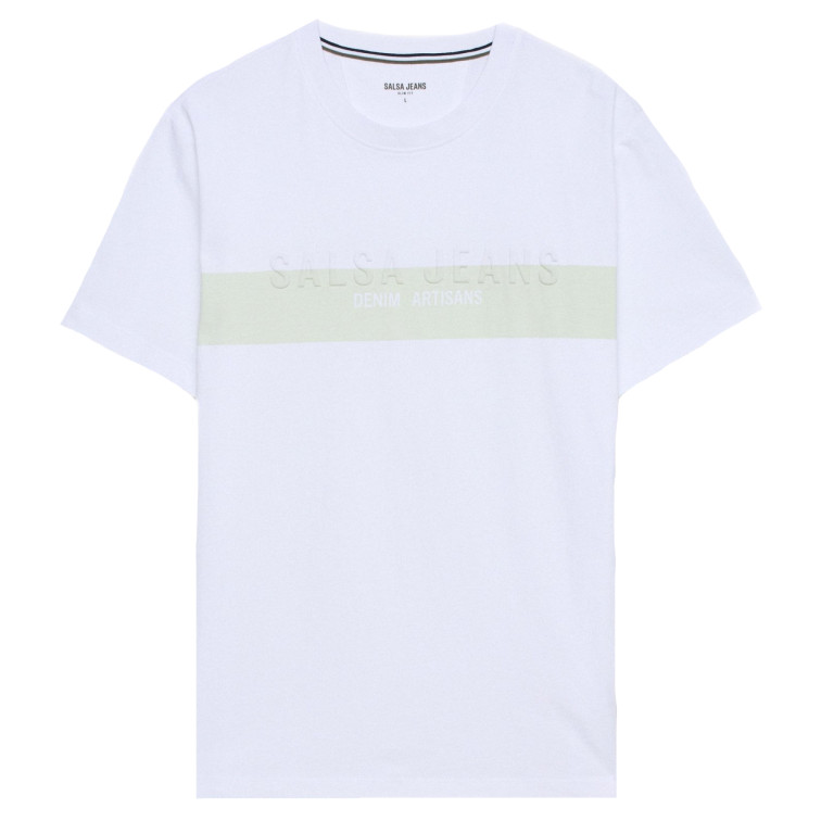 CAMISETA HOMBRE  SALSA JEANS T-SHIRT SLIM FIT BRANDING COLO