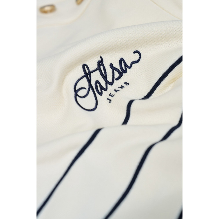 MUJER STRIPPED TWOFER SWEATSHIRT 110