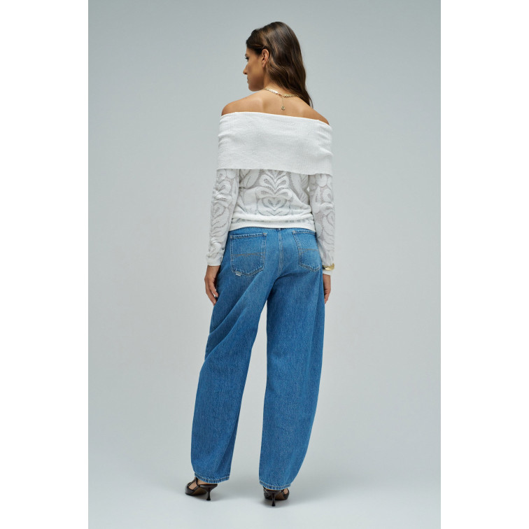 JERSEY MUJER  SALSA JEANS JACQUARD FLOWERS SWEATER