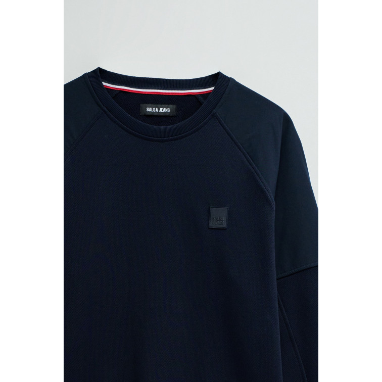 HOMBRE SWEATSHIRT MIX MATERIALS SMALL 832