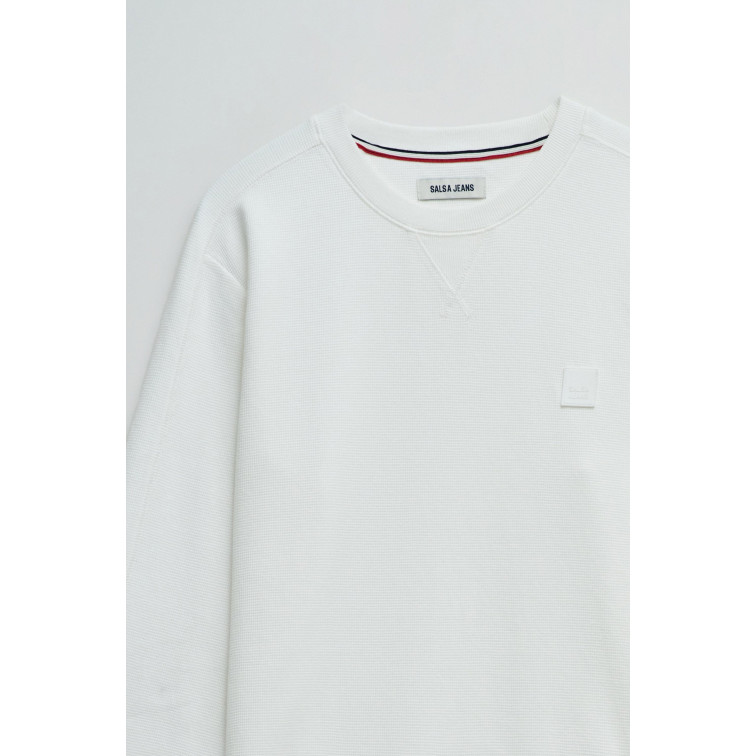 SUDADERA HOMBRE  SALSA JEANS SWEATSHIRT WAFFLE FLEECE SMALL