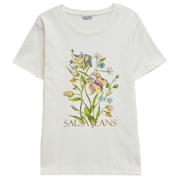 CAMISETA MUJER  SALSA JEANS FLOWER PRINT T-SHIRT
