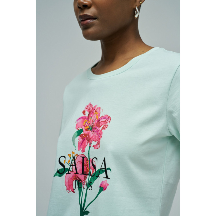 CAMISETA MUJER  SALSA JEANS FLOWER PRINT T-SHIRT