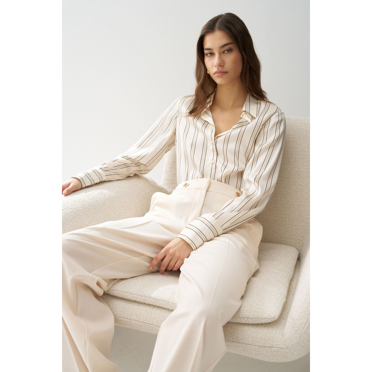 PANTALÓN MUJER  SALSA JEANS STRAIGHT-LEG PANTS WITH BUTTON