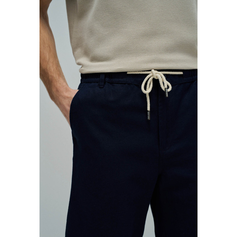PANTALÓN CORTO HOMBRE  SALSA JEANS COTTON LINEN SHORTS GARMENT DY