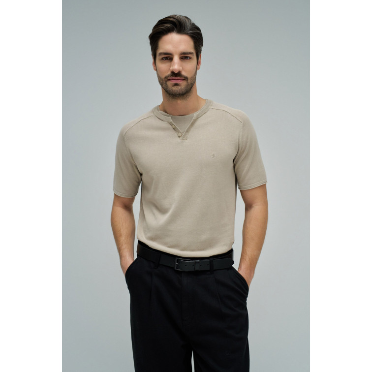 CAMISETA HOMBRE  SALSA JEANS T-SHIRT REGULAR FIT MIX TRICOT