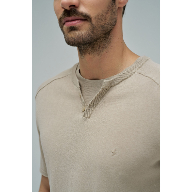 CAMISETA HOMBRE  SALSA JEANS T-SHIRT REGULAR FIT MIX TRICOT