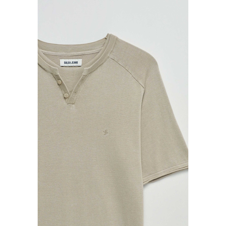 CAMISETA HOMBRE  SALSA JEANS T-SHIRT REGULAR FIT MIX TRICOT