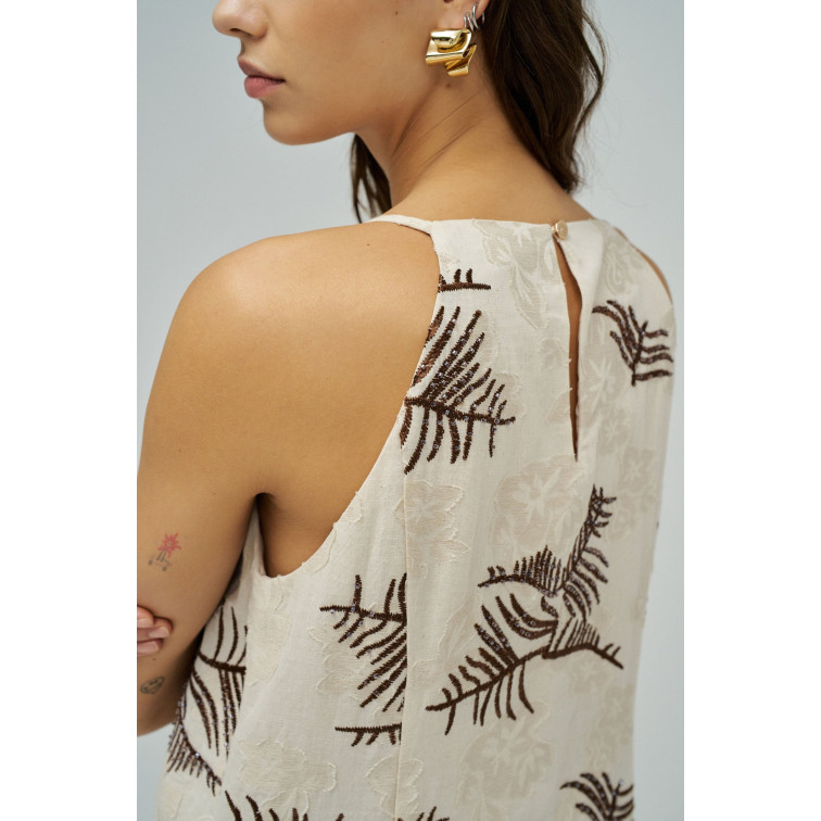 MUJER A-LINE DRESS ALL-OVER EMBROIDE 011