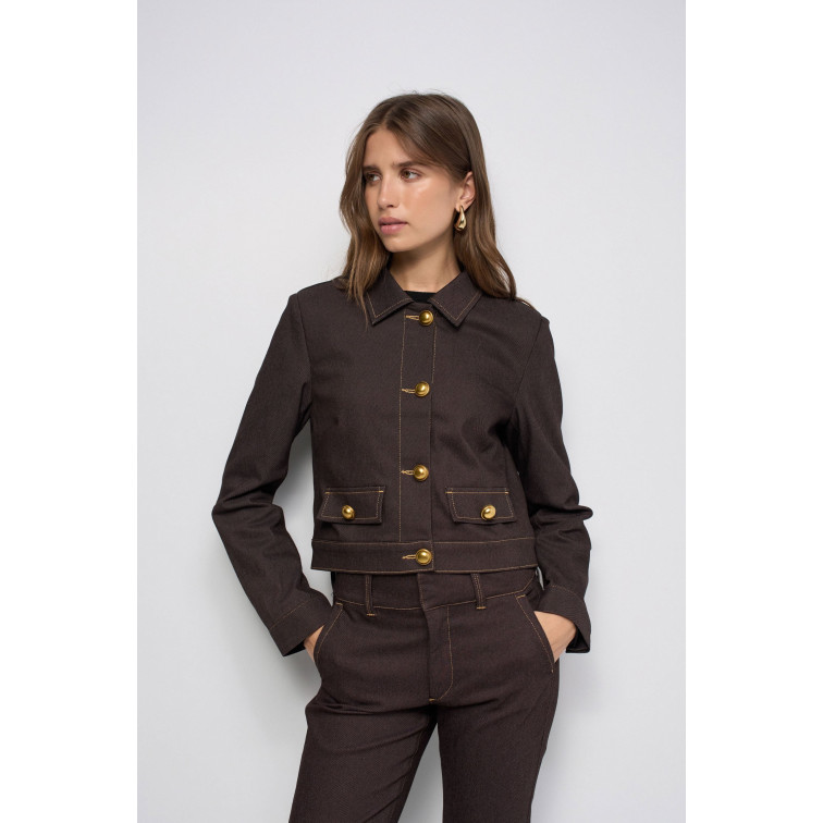 ABRIGO MUJER  SALSA JEANS DENIM JACKET W/ BUTTONS