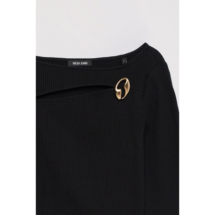 CAMISETA MUJER  SALSA JEANS LONG SLEEVE WITH NECKLINE META