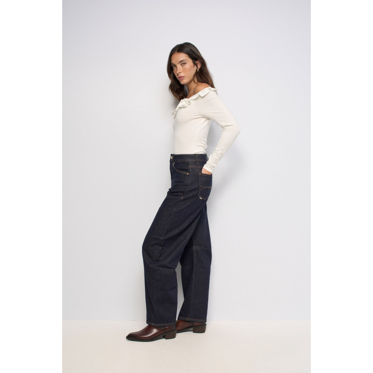 JERSEY MUJER  SALSA JEANS BOAT NECK SWEATER W/ FLOWERS A