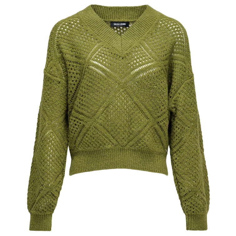 JERSEY MUJER  SALSA JEANS POINTELLE SWEATER WITH LIGHT S