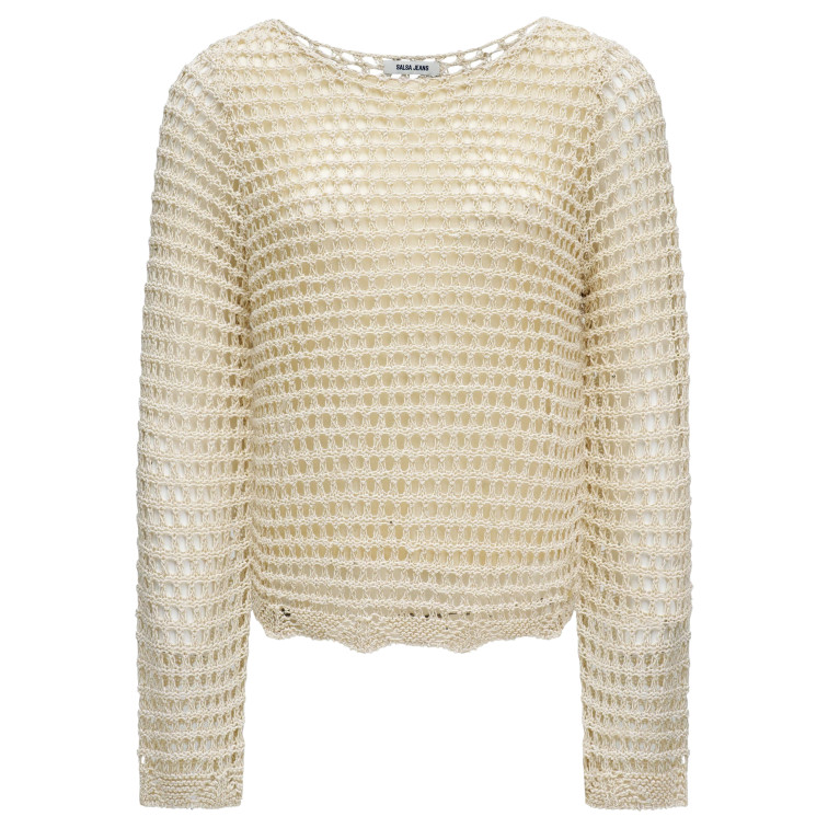 JERSEY MUJER  SALSA JEANS LONG SLEEVE KNIT WITH MESH EFF