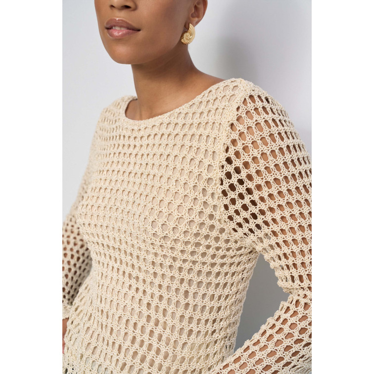 JERSEY MUJER  SALSA JEANS LONG SLEEVE KNIT WITH MESH EFF