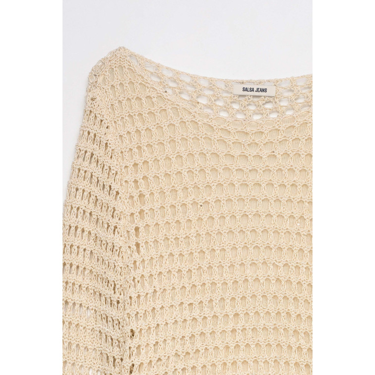 JERSEY MUJER  SALSA JEANS LONG SLEEVE KNIT WITH MESH EFF