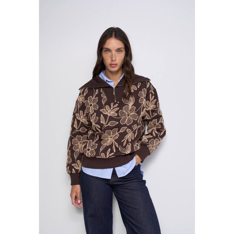 SUDADERA MUJER  SALSA JEANS SWEATSHIRT WITH FLORAL EMBROID