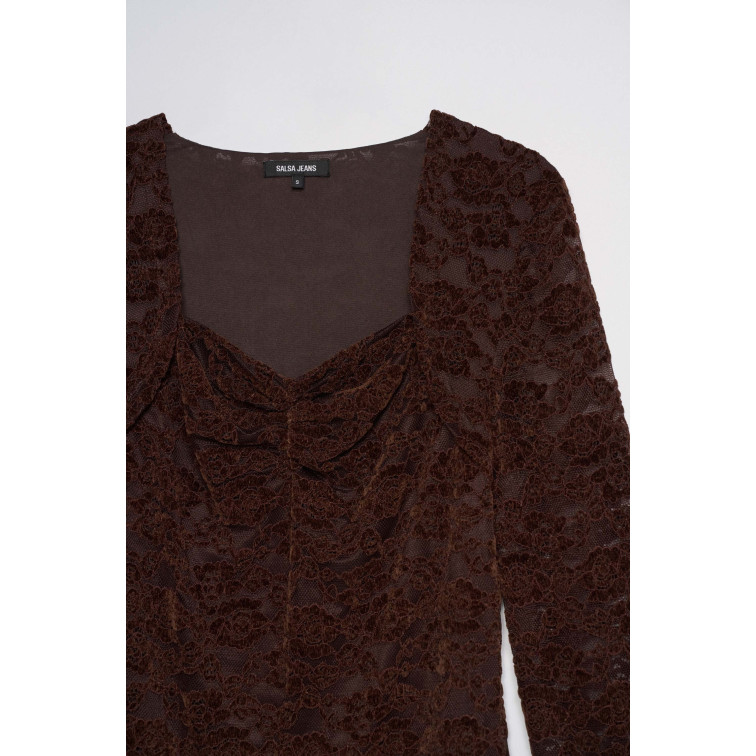 CAMISETA MUJER  SALSA JEANS LONG SLEEVE MESH