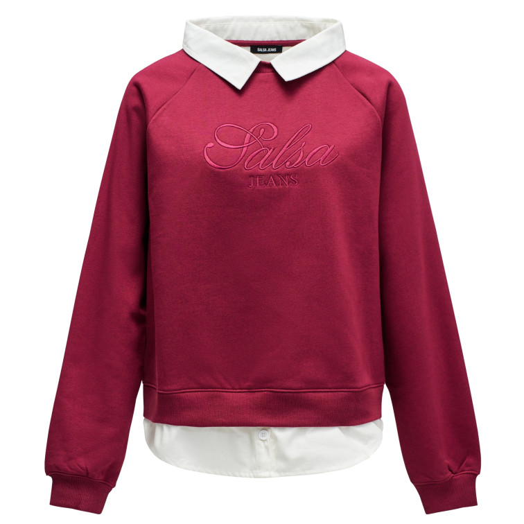 SUDADERA MUJER  SALSA JEANS TWOFER SWEATSHIRT WITH BRANDIN