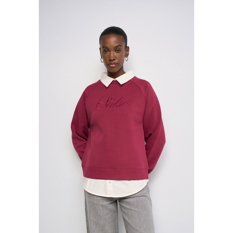 SUDADERA MUJER  SALSA JEANS TWOFER SWEATSHIRT WITH BRANDIN