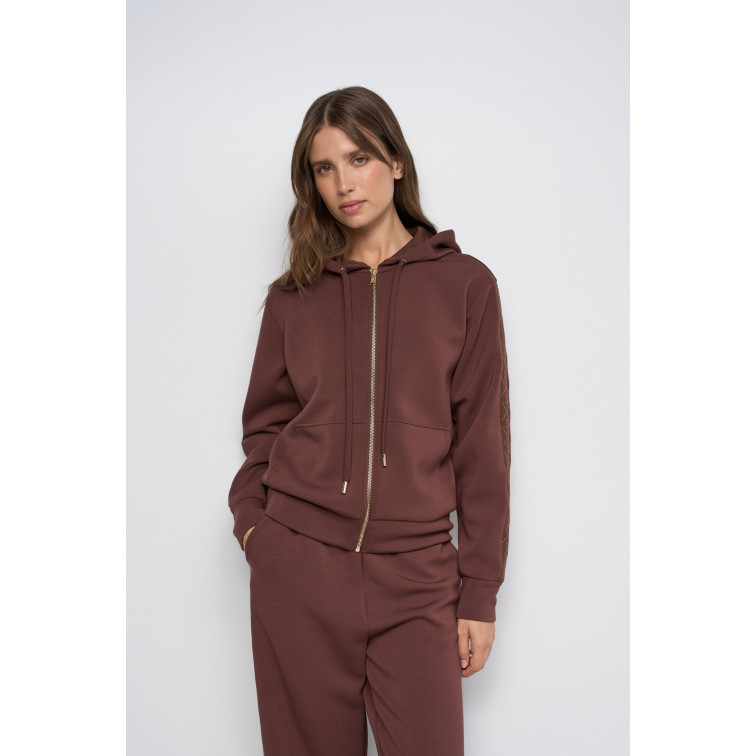 SUDADERA MUJER  SALSA JEANS BRANDING ZIPPED HOODDIE